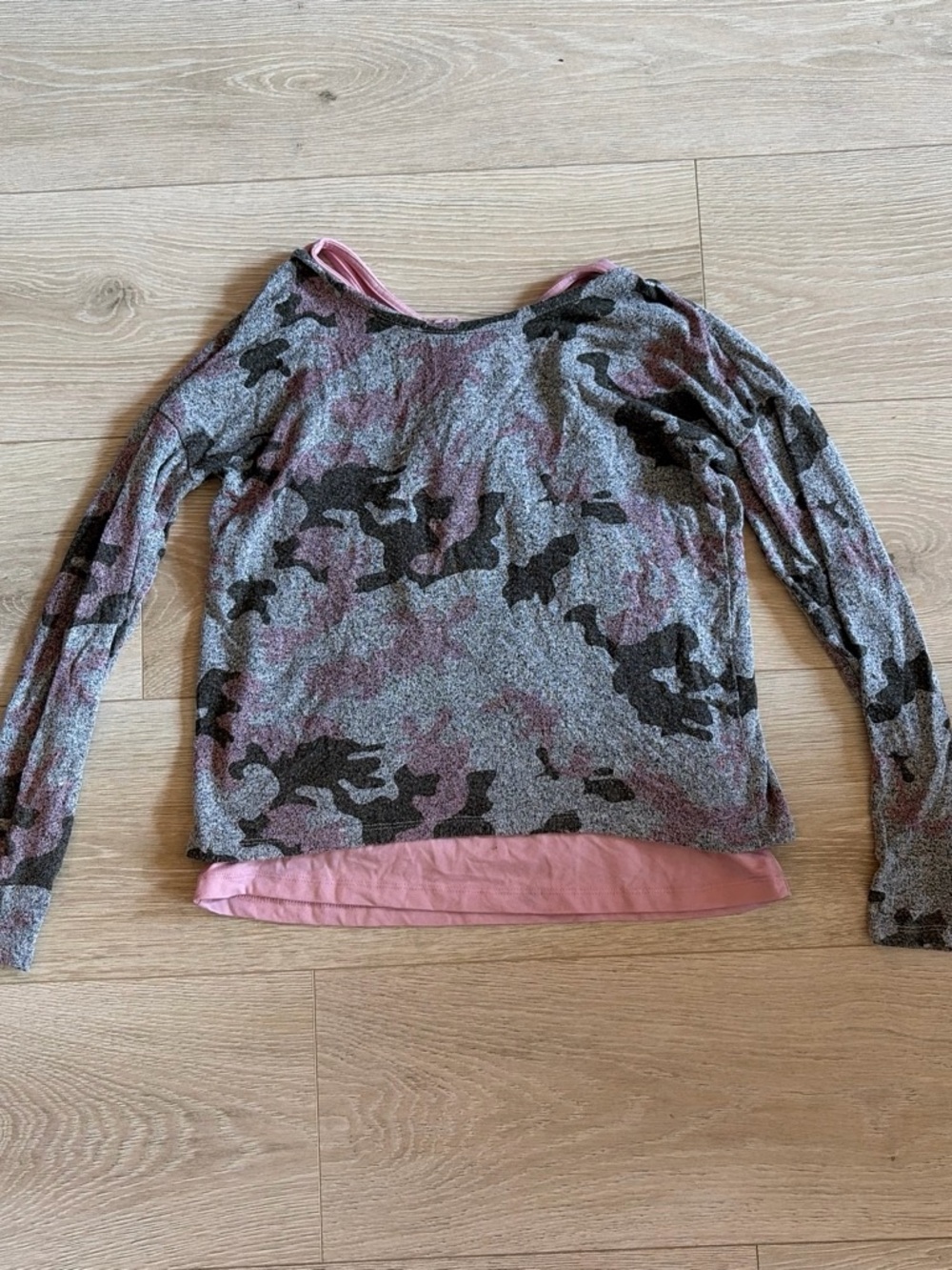 Epic Threads Dusty Rose Layered Hem Top